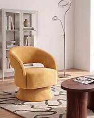 Draaifauteuil NAANTALI  Mosterdgeel_1164478