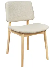 Esszimmerstuhl 2er Set BLANE Bouclé Hellbraun / Weiß_945399