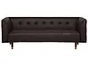 Sofa 3-Sitzer BYSKE Echtleder Dunkelbraun