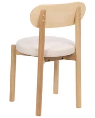 Esszimmerstuhl 2er Set PAULINA Holz Hellbraun / Hellbeige_1070681