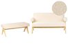 Living Room Set TAMRE Boucle Off-White/ Light Brown