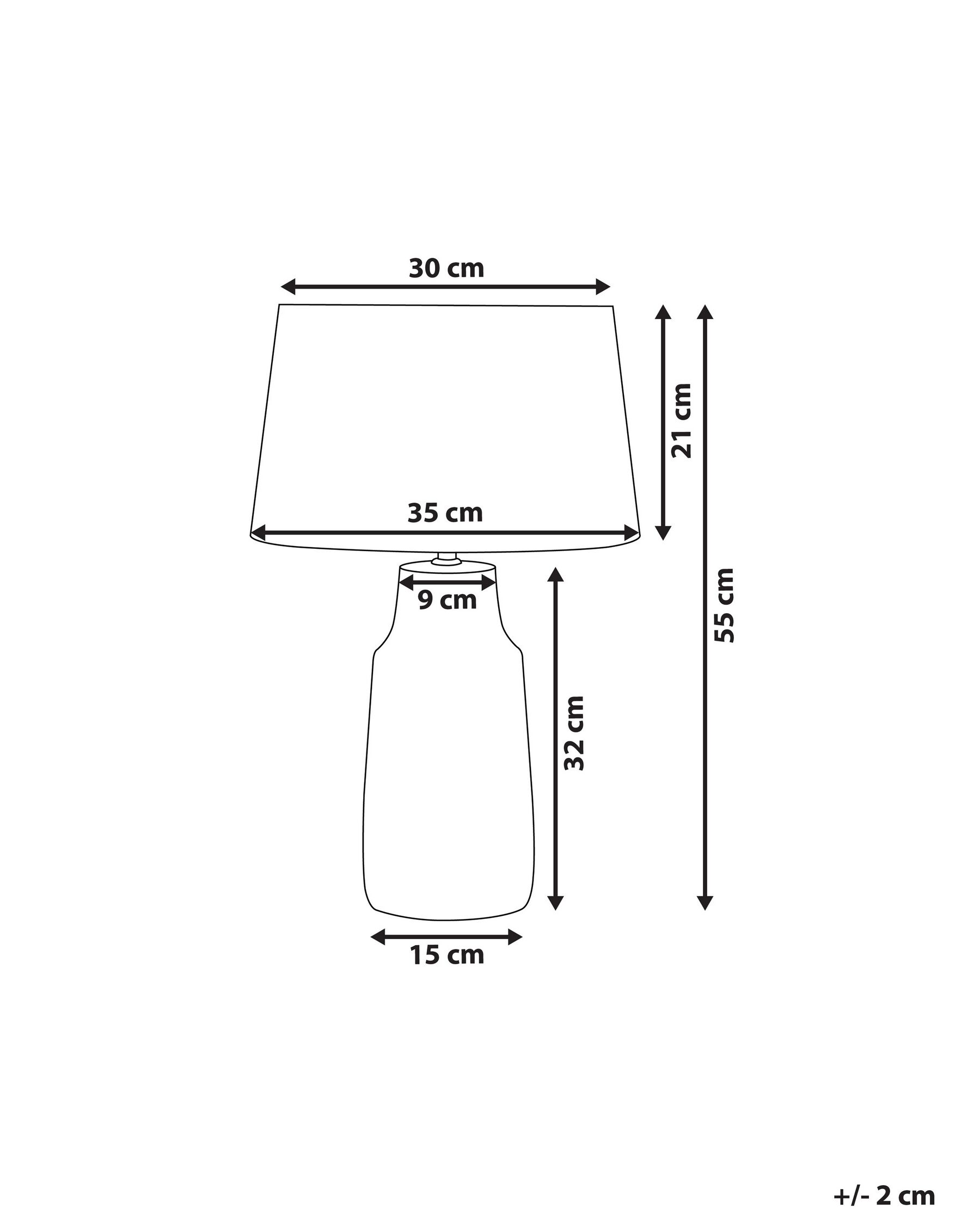 Tischlampe THAYA Keramik Blau_790809