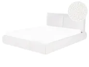 Wasserbett Bouclé VINAY 160 x 200 cm Weiß_945829