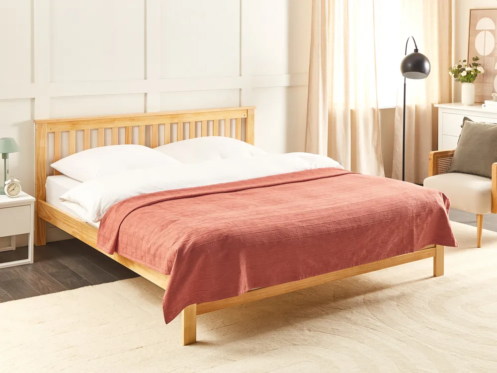 Tagesdecke MARAKA Baumwolle 150 x 200 cm Hellrot