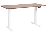 Schreibtisch manuell höhenverstellbar DESTINES 160 cm 72 cm Braun / Weiß_898827