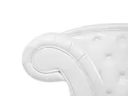Left-Hand Chaise Longue LATTES Faux Leather White_681435