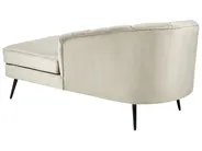 Left-Hand Chaise Longue ALLIER Velvet Beige_892430
