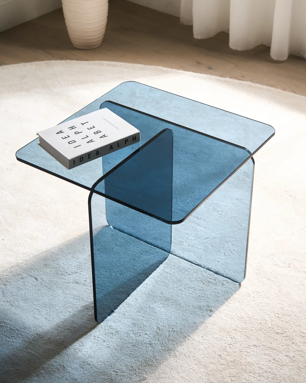 Side Table AMISK Tempered Glass Blue_1032612