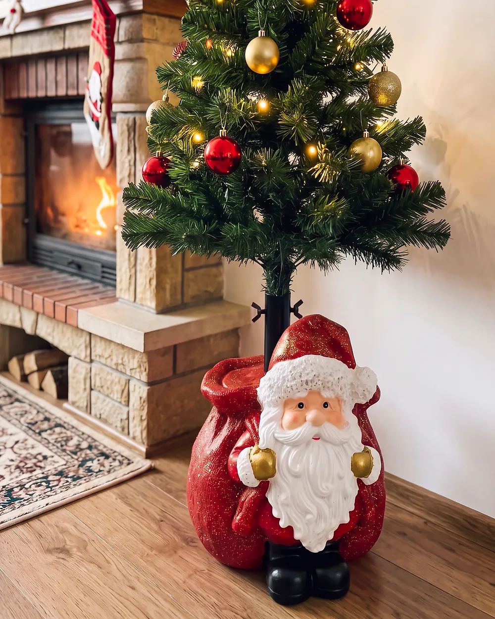Weihnachtsbaumständer KALLO 30 cm Weihnachtsmann Rot
