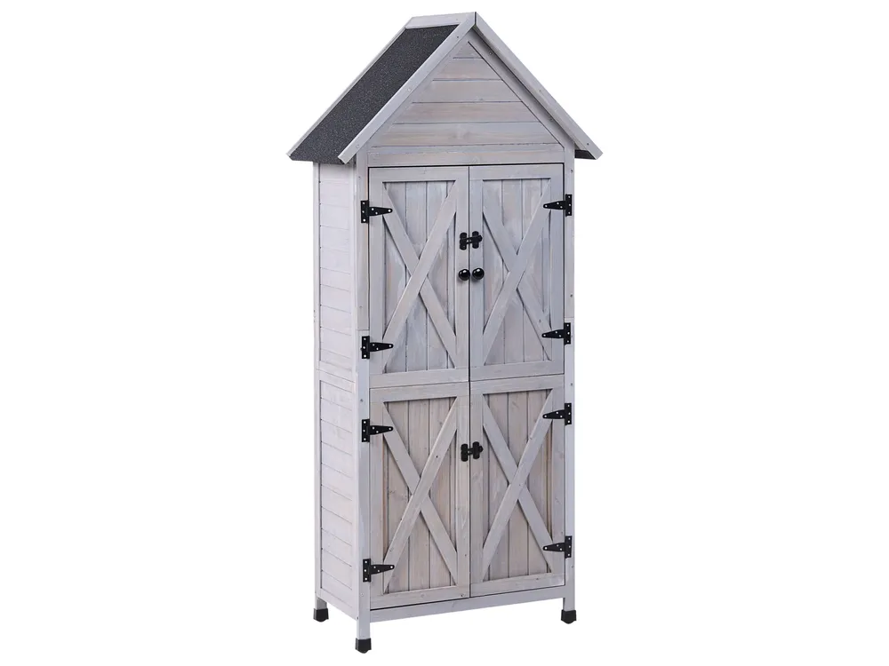 Geräteschuppen SENIGA 85 cm 46 cm Tannenholz Grau