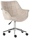 Schreibtischstuhl LABELLE Samtstoff Beige