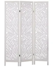 Raumteiler 3-teilig MELAGO 122 cm 170 cm Weiß_874109