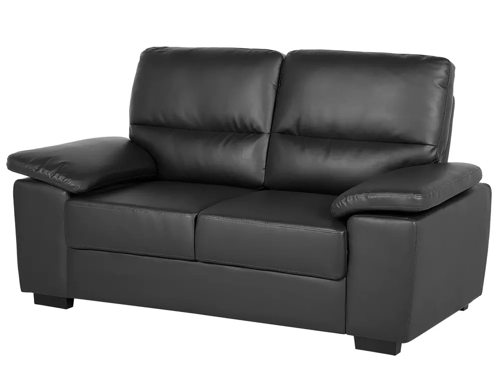 Sofa 2-Sitzer VOGAR Kunstleder Schwarz_676511