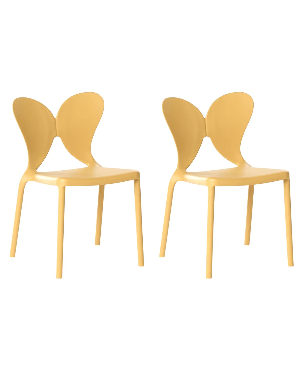 Gartenstuhl 2er Set LARISSA stapelbar Gelb
