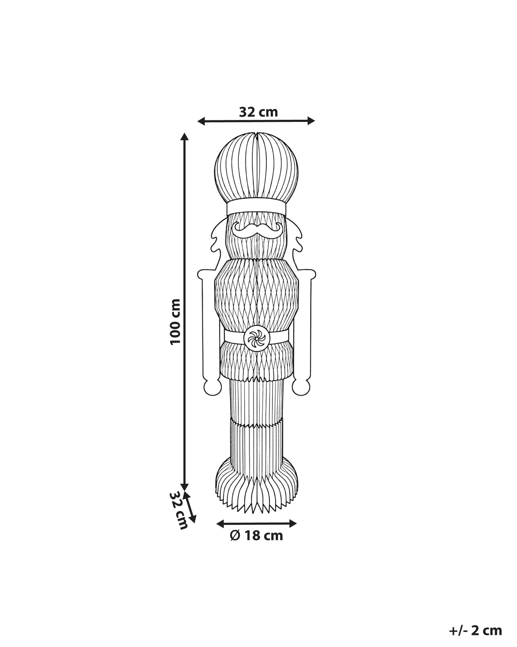 Weihnachtsdekoration VINTERELV 100 cm Nussknacker Dunkelrot_1187410