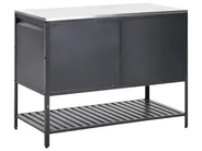 Outdoor-Küche 2er Set mit Spüle MAENZA Schwarz Metall_981475