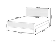 Bett mit Lattenrost Kiefernholz SALERNAS 140 x 200 cm Hellbraun_977043
