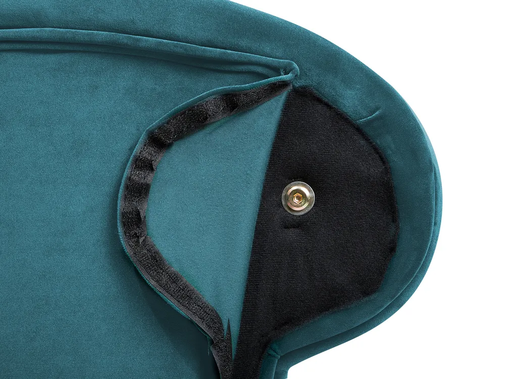 Left-Hand Chaise Longue NIMES Velvet Teal_805918