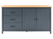 2 Door Sideboard LEONORA Pine Wood Dark Blue_1062502