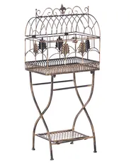 Regal 2er Set SICILY 43/37 cm 122/90 cm Metall Schwarz_1029380