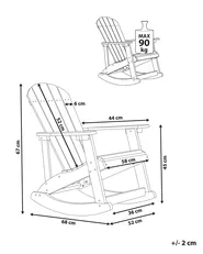 Garten Schaukelstuhl für Kinder ADIRONDACK Pastellrosa_918333