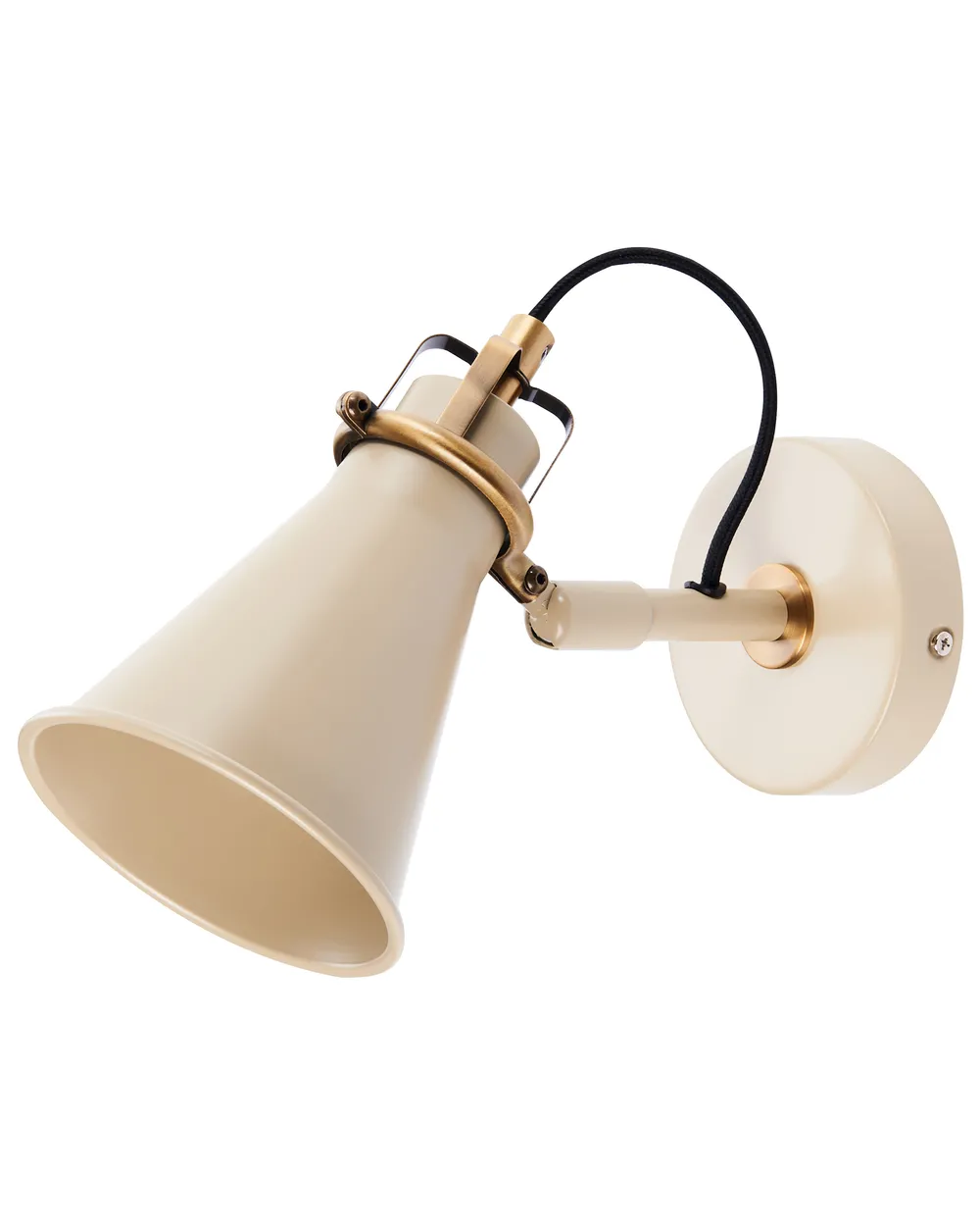 Set of 2 Wall Lamps MOYOLA Adjustable Metal Beige_949013