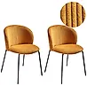 Esszimmerstuhl 2er Set MILES Cord Orange