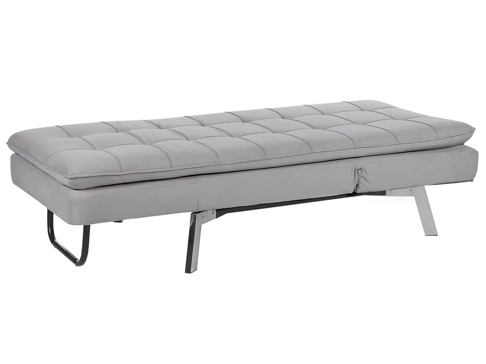 Chaiselongue LOIRET Samtstoff Hellgrau_776215