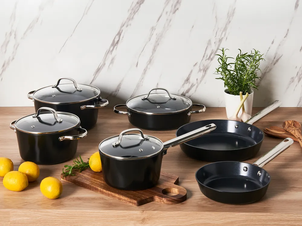 Kochgeschirr-Set 10-teilig ELITE PRO Schwarz