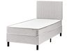 Boxspringbett Stoff COUNTESS 90 x 200 cm Hellgrau