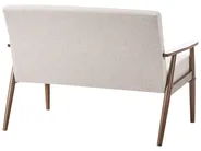 Sofa 2-Sitzer ESRUM Stoff Dunkelbraun / Beige_1015788