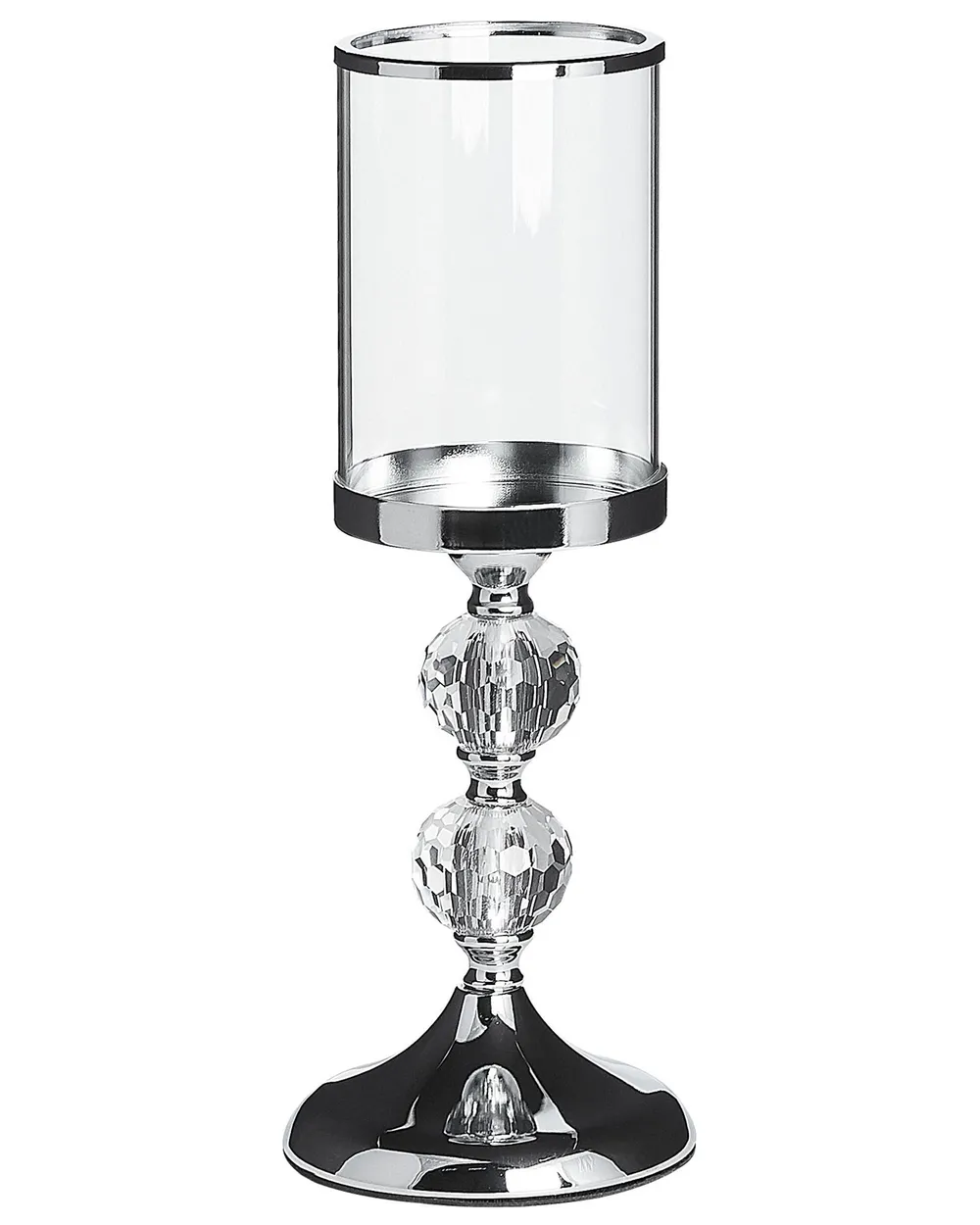 Candle Holder COTUI 36 cm Glass Silver