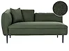 Linksseitige Chaiselongue CHEVANNES Bouclé Dunkelgrün