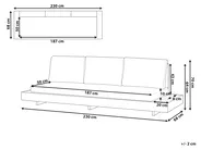 Gartensofa 3-Sitzer MARETTIMO zertifiziertes Akazienholz Beige_1154104