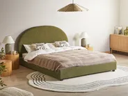 Wasserbett Bouclé VAUCLUSE 160 x 200 cm Olivgrün_977668