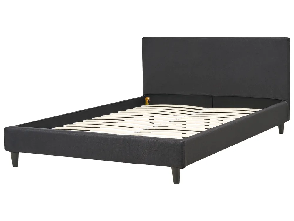 Bettrahmenbezug FITOU 140 x 200 cm Schwarz_876095