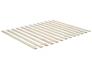 Bett mit LED Rattan VARZY 140 x 200 cm Braun_942223