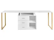 Adjustable Desk ASHMORE 165/220 cm 55 cm White_1053980