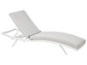 Sonnenliege mit Kissen AMELIA mit Relaxfunktion Metall Hellgrau
