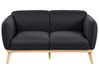 Sofa 2-Sitzer LJUNG Stoff Schwarz