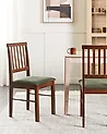Esszimmerstuhl 2er Set ORONO Holz Dunkelbraun