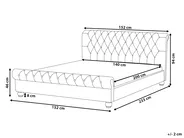 Wasserbett Samtstoff AVALLON 140 x 200 cm Schwarz_846723