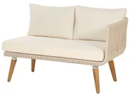 Garten Ecksofa mit Tisch 5-Sitzer ALCAMO Akazienholz Hellbeige linksseitig_862449