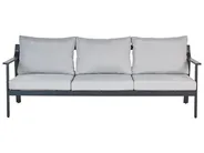 Gartensofa 3-Sitzer KIATO Metall Hellgrau_934609