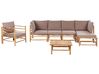 Lounge Set mit Tisch 6-Sitzer CERRETO Bambus Taupe linksseitig
