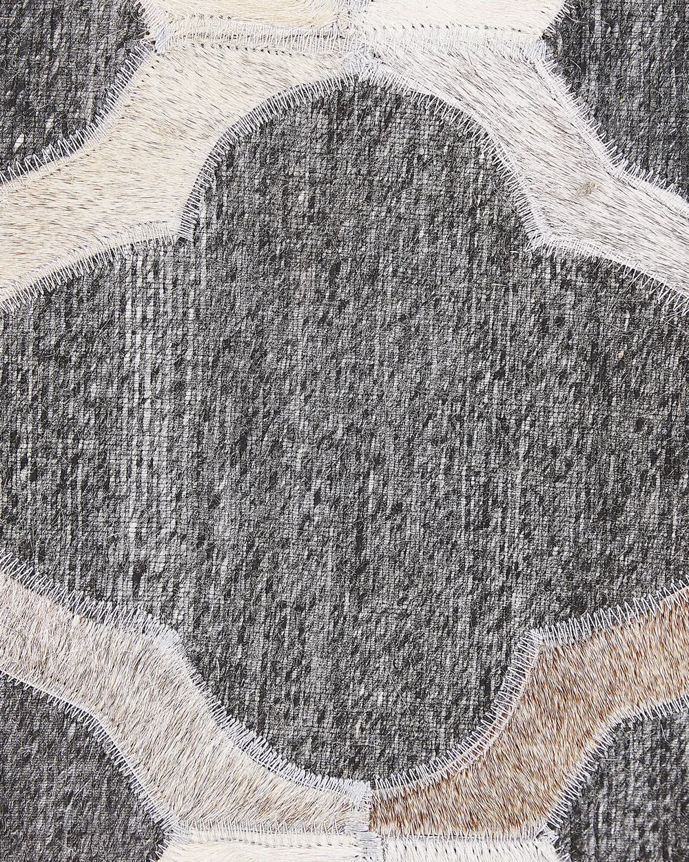 Teppich ROLUNAY Dunkelgrau 160 x 230 cm Echtleder_780564