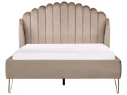 Bed Velvet AMBILLOU 140 x 200 cm (EU Double) Taupe_902459