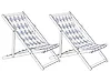 Ersatzstoff für Sonnenliege 2er Set ANZIO/AVELLINO 113 x 44 cm Grau