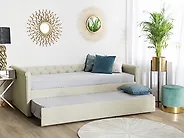 Ausziehbett Stoff LIBOURNE 80 x 200 cm Beige_1177859