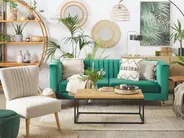 Sofa 3-Sitzer ARVIKA Samtstoff Grün_820048